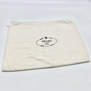 PRADA WHITE MEDIUM DRAWSTRING HANDBAG PROTECTOR DUST BAG